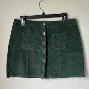 Sky and Sparrow Green Mini Skirt
